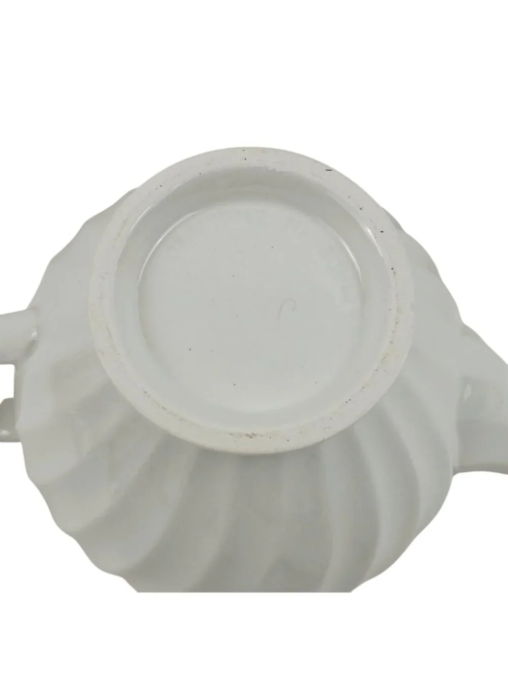 Johnson Brothers Regency Teapot White Swirl Design Lidded England Vintage